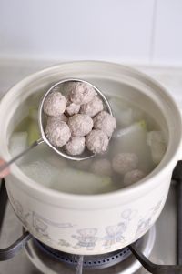 干贝冬瓜肉丸汤的做法步骤12