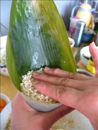 嗜肉族最爱的咸蛋黄五花肉粽的做法步骤14