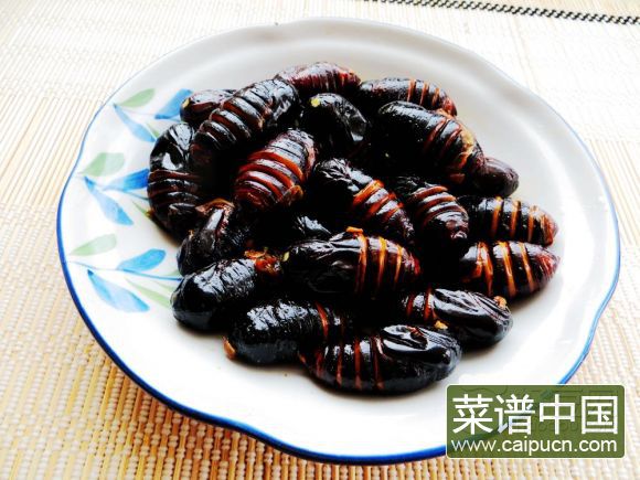 葱爆蚕蛹