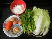 翡翠杂蔬鸡蛋水饺的做法步骤1