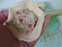 玉米面酸菜饼的做法步骤8