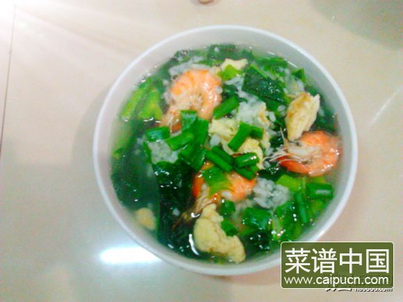 翡翠鲜虾泡饭