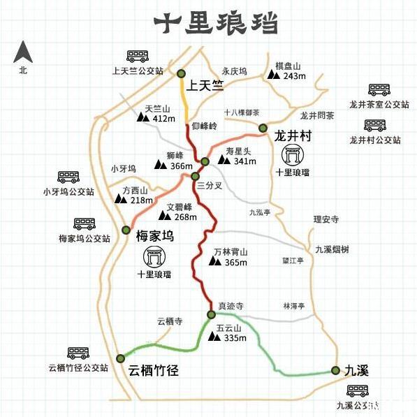 杭州十里琅珰徒步路线图+路线整理 杭州十里琅珰徒步路线图+路线整理