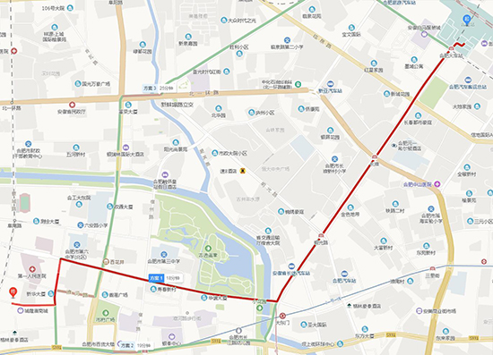 合肥火车站到城隍庙有哪些路线