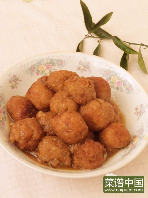 红烧豆渣萝卜丸子