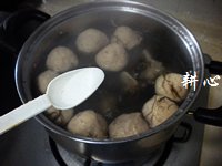 发菜贡丸汤的做法步骤8