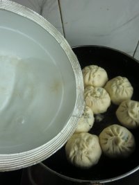 香菇青菜水煎包的做法步骤14