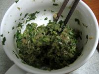 菌油香菜丸子腐衣汤的做法步骤3