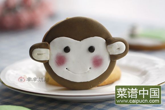 小猴子翻糖饼干