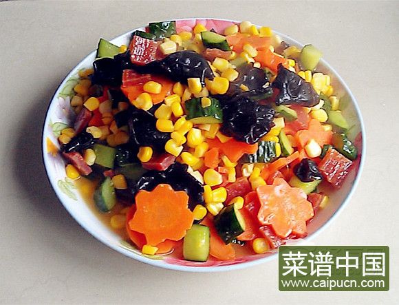 猪肉干拌五彩丁