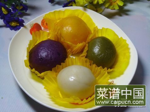四色豆沙包