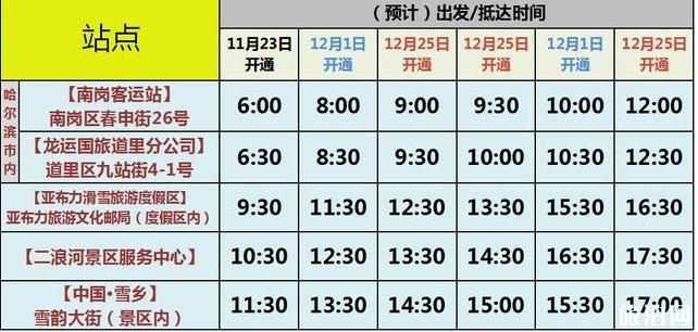 2019-2020哈尔滨到雪乡直通车时间表+订票方式