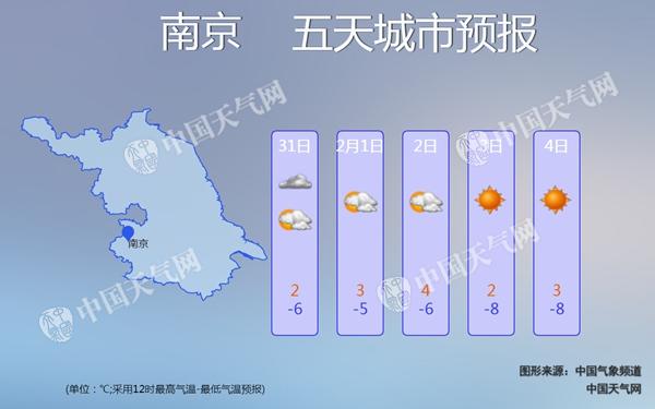 江苏霾和道路结冰双预警连发三天 春运前期气温偏低