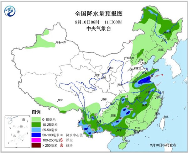 【山东江苏】等有暴雨 黄淮多地降温将超6℃