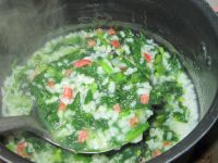 菠菜香肠白米粥的做法步骤8