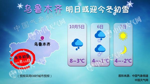 明后天新疆天山山区有大到暴雪 乌鲁木齐或迎今冬初雪