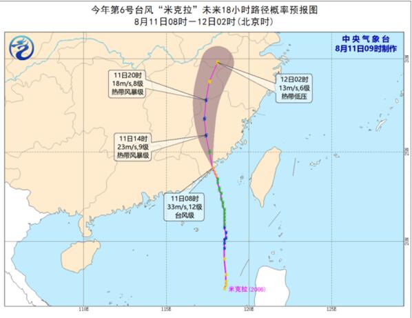 6号台风米克拉登陆福建最大风力12级 北方多地迎入汛以来最强降雨