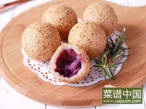 紫薯麻团