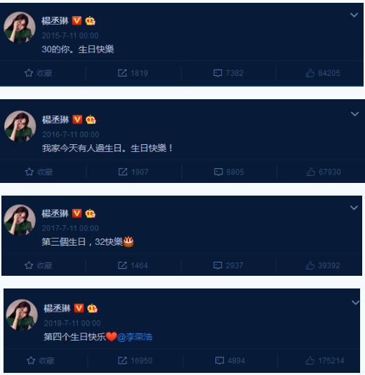 杨丞琳从背后搂着李荣浩是什么情况 杨丞琳为李荣浩庆生秀恩爱