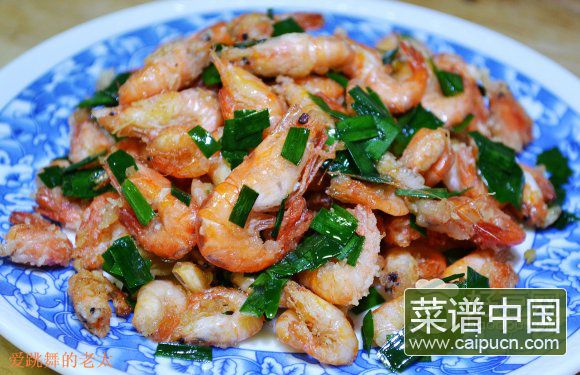 韭菜拌河虾