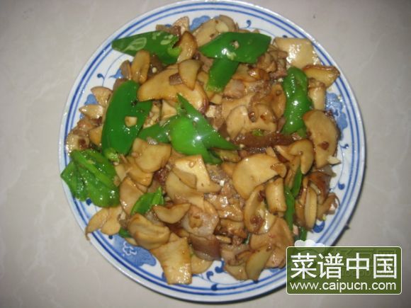 回锅肉炒杏鲍菇