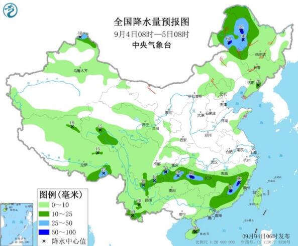 美莎克减弱为温带气旋东北仍有降雨 另外西南华南等地也有暴雨