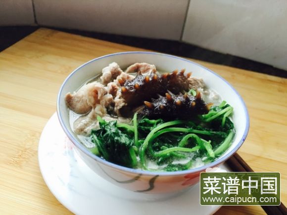 益母草煮瘦肉海参