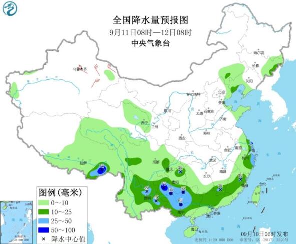 南方雨势增强以暴雨为主 另外东北多地气温跌至20℃