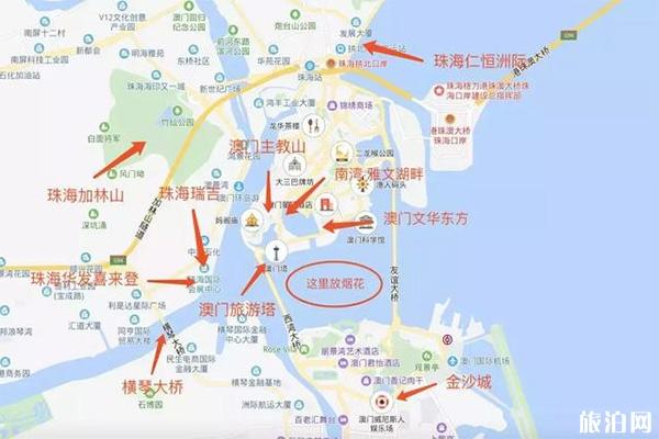 澳门国际烟花节珠海观赏位置推荐 附观赏地图