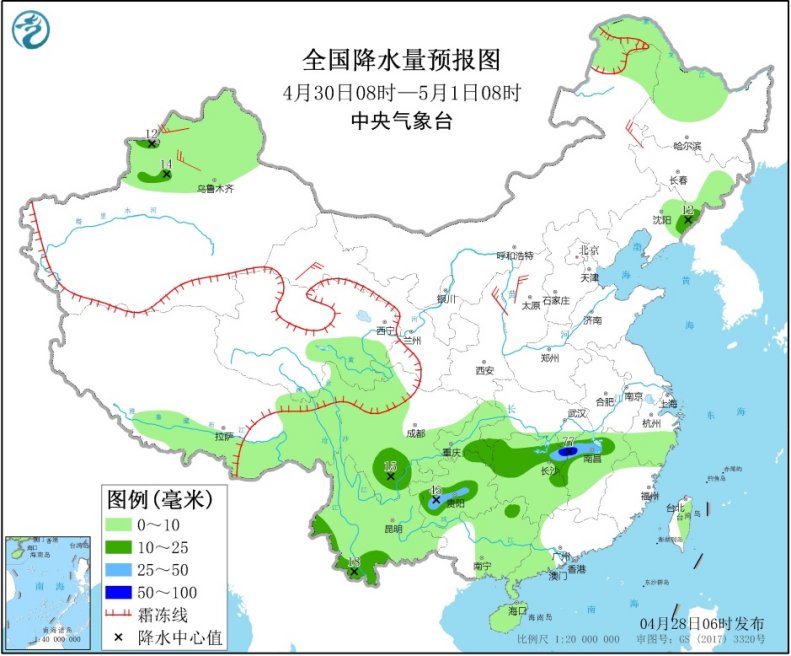 未来三天全国天气预报