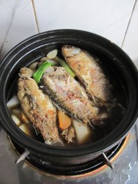 鲫鱼炖萝卜条的做法步骤13
