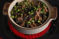 海参青豆煲仔饭的做法步骤23