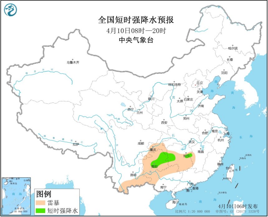 4月10日强对流天气预报：西南地区等地将有强对流天气