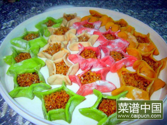 彩色五角饺子