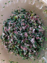 荠菜猪肉馅的做法步骤9