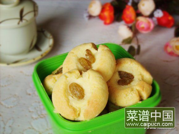 葡萄干蛋黄饼干