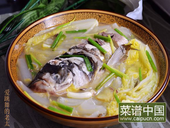 粉皮白菜鲢鱼汤