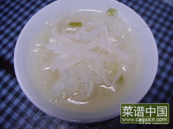 海米白萝卜汤