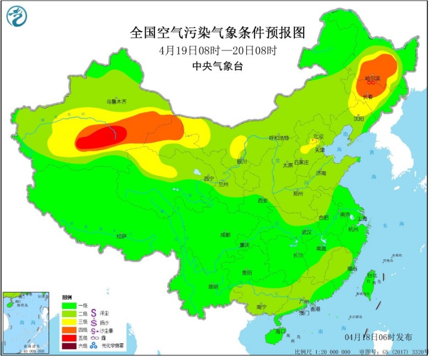4月18日全国空气质量预报