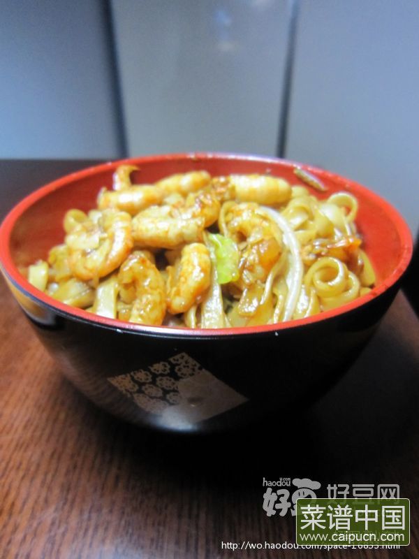 虾仁炒面