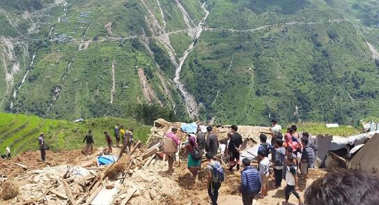 尼泊尔山体滑坡造成1人死亡 另有7人失踪5栋房屋倒塌