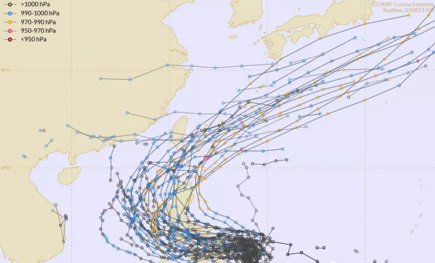 确定!2020台风1号本周生成 台风黄蜂将在菲律宾转向