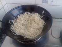 青菜鸡蛋炒面的做法步骤7