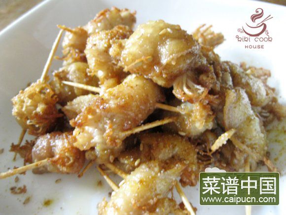 鸡皮金针菇卷