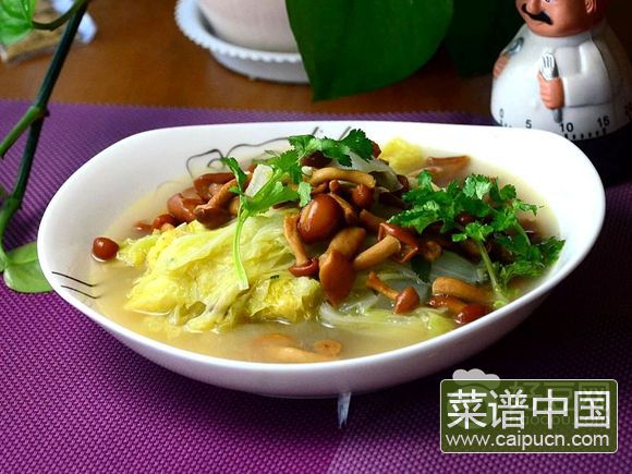 滑子菇炖白菜