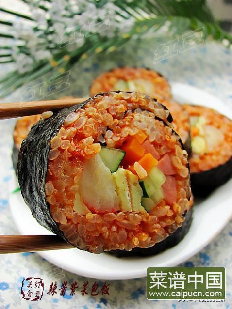 韩式辣酱紫菜包饭