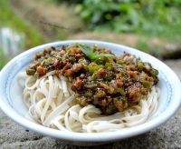 青椒肉末酱拌面的做法步骤9