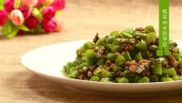 榄菜肉末四季豆的做法步骤5