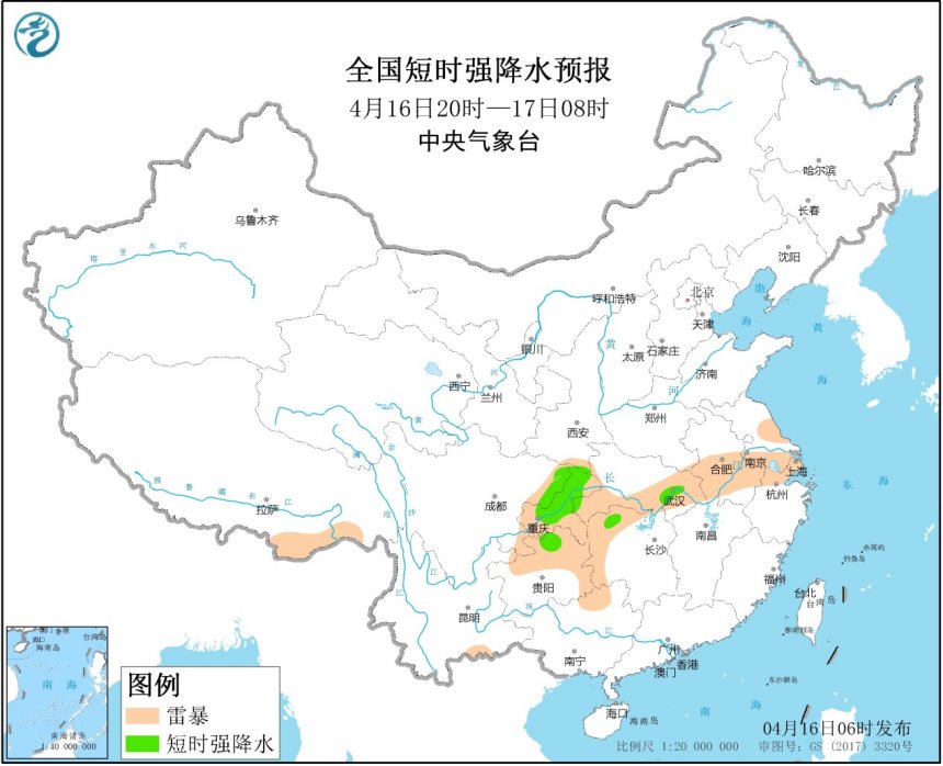 4月16日强对流天气预报