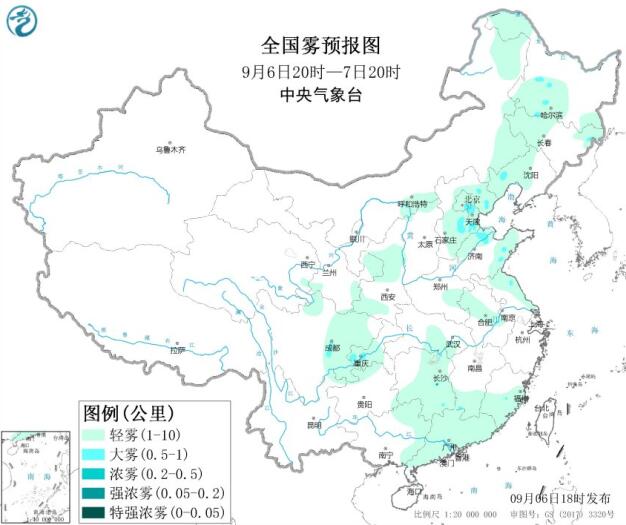 2020全国雾霾预报：全国大部大气污染扩散条件较好无明显污染